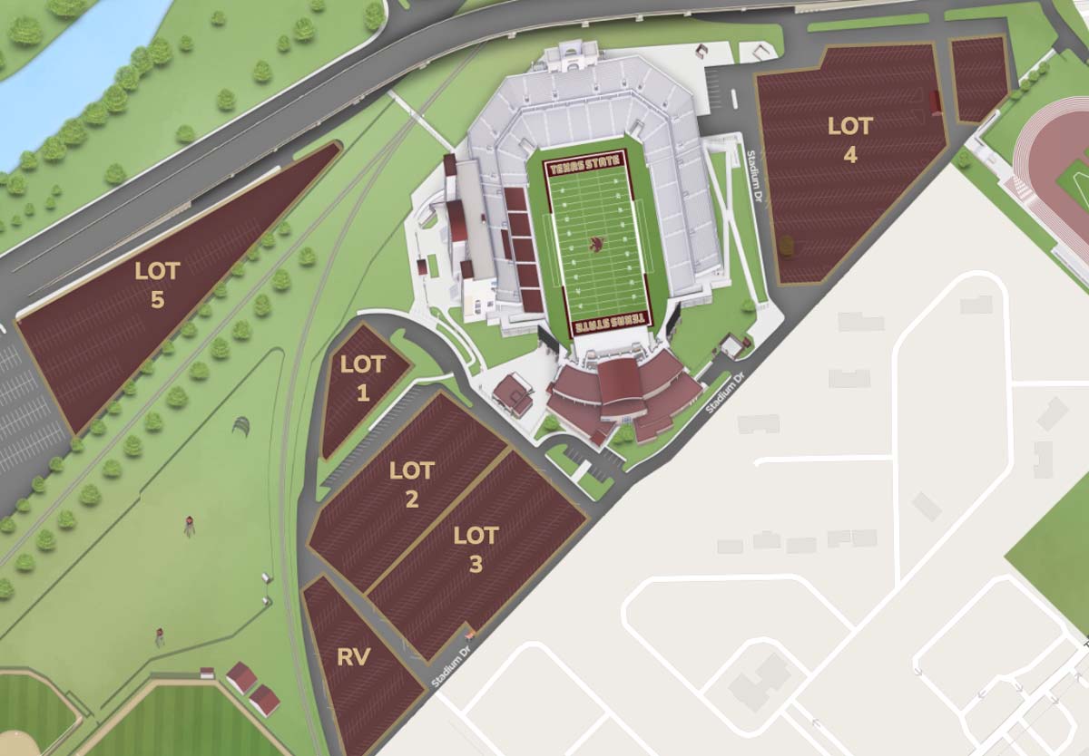 football parking map image